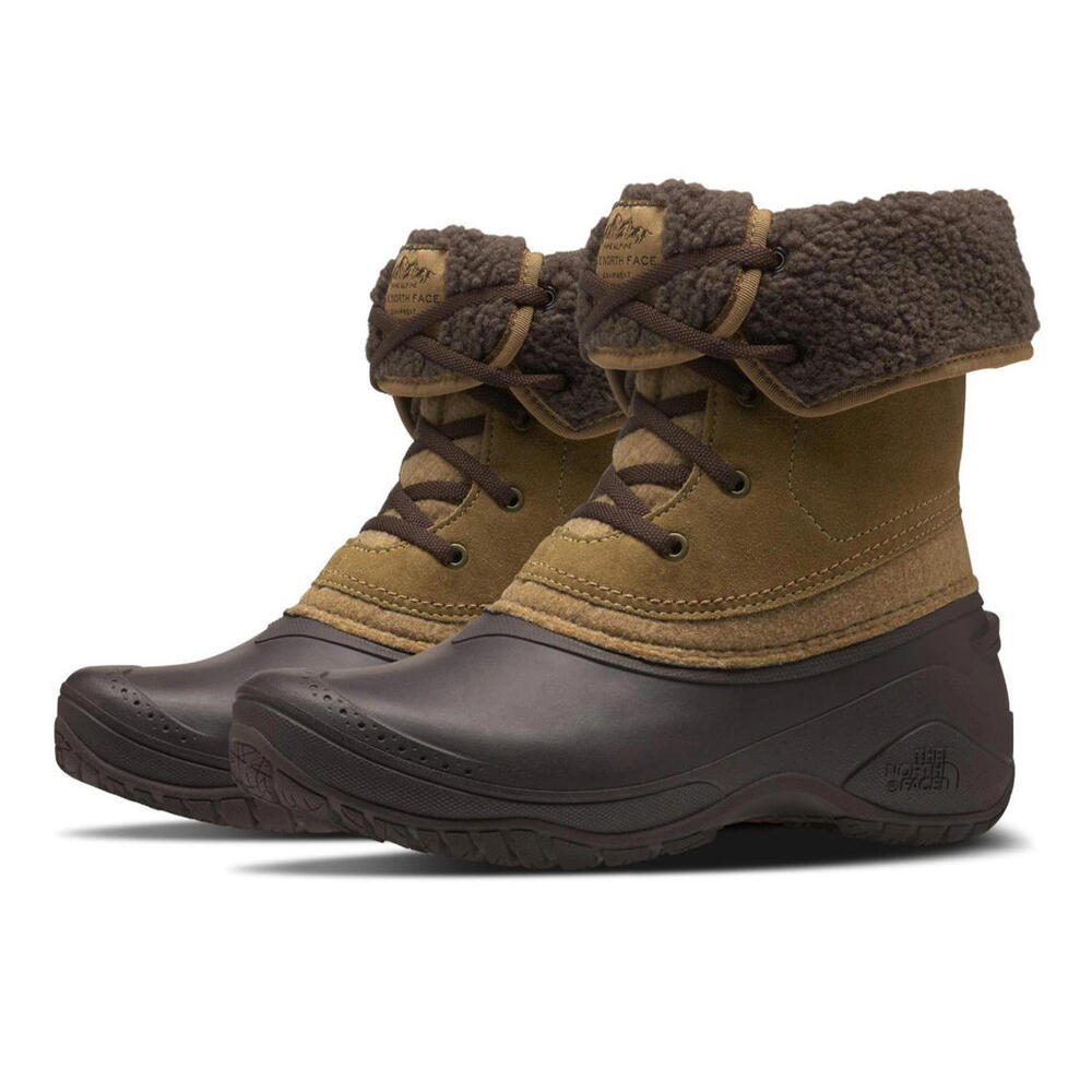 THE NORTH FACE Women's Shellista II Roll-Down Winter Boot Utility Brown 7 NEW